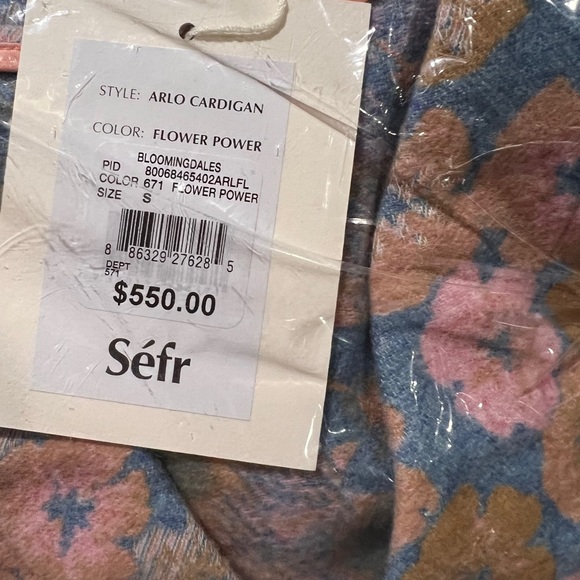 Sefr Arlo Flower Power Cardigan Sweater BNWTS - Picture 10 of 11